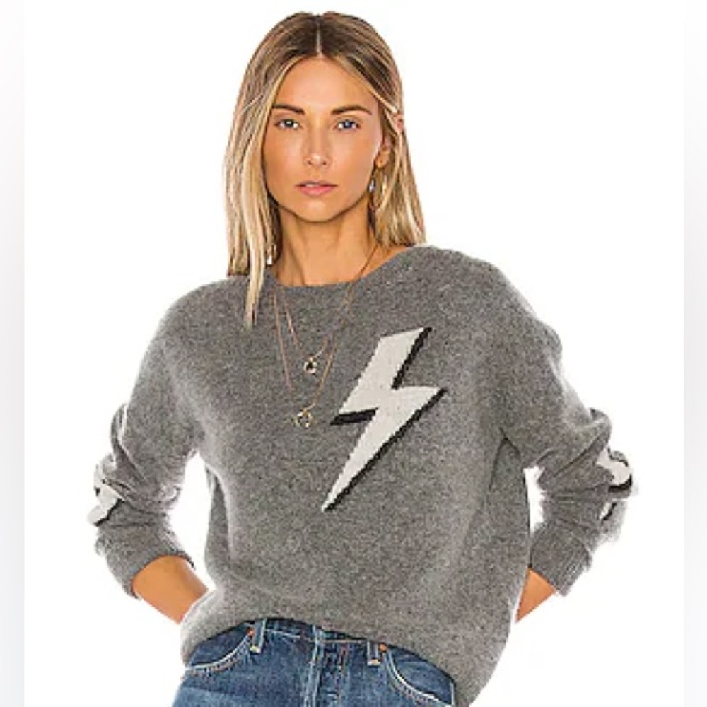 Rails Virgo Cashmere Blend Sweater in Bolted Size XS Grey  Cashmere Sweater Grey